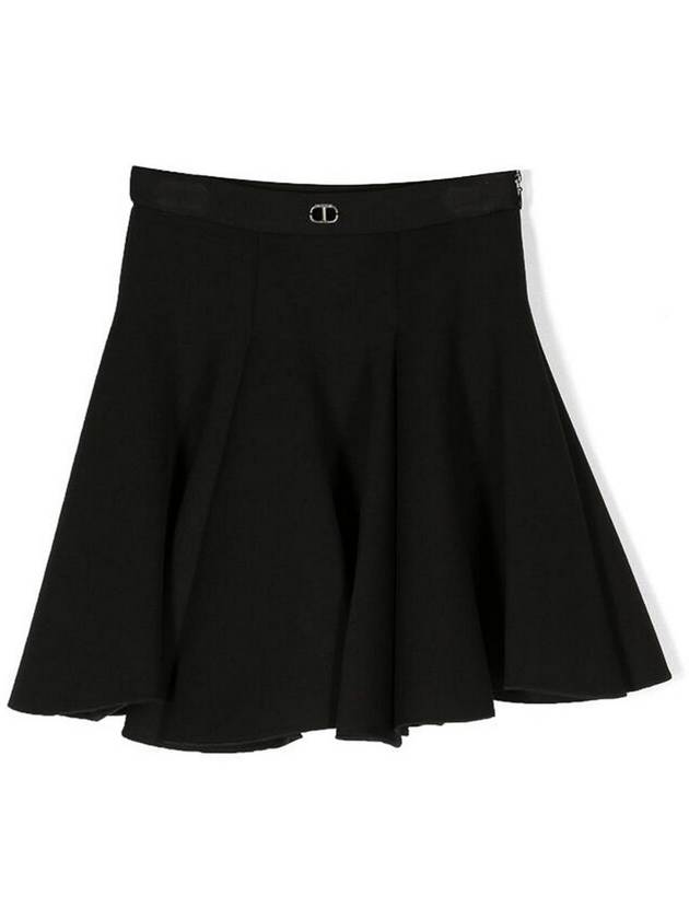 Twinset Logo-Plaque Pleated mini-skirt