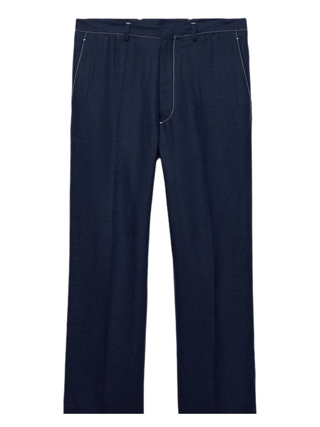 프라다 스트레이트 팬츠 네이비