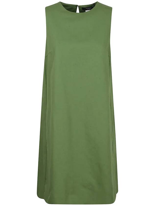위켄드 맥스 마라 레이서 크루넥 슬리브리스 드레스 2515221102600_GREEN