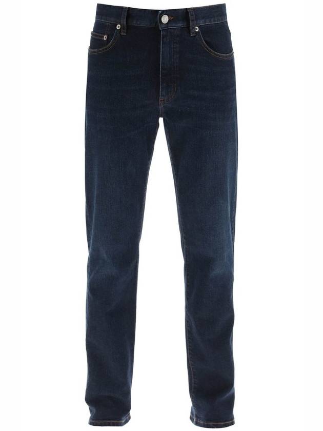 제냐 로고 패치 스트레이트 레그 진