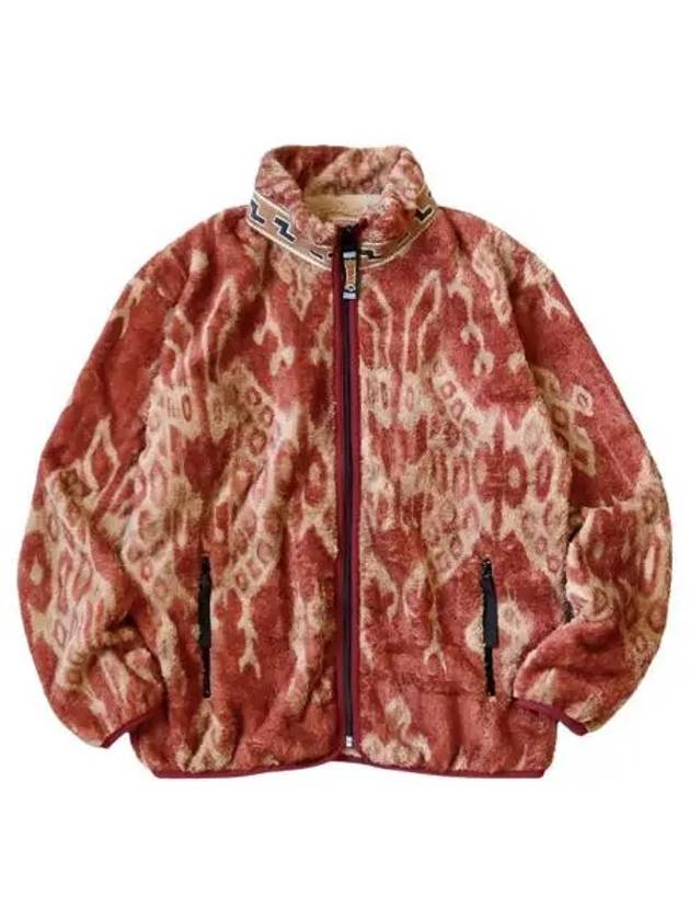 캐피탈 자바 카스리 플리스 집 블루종 레드 Kapital Java Kasuri Fleece Zip Blouson Red