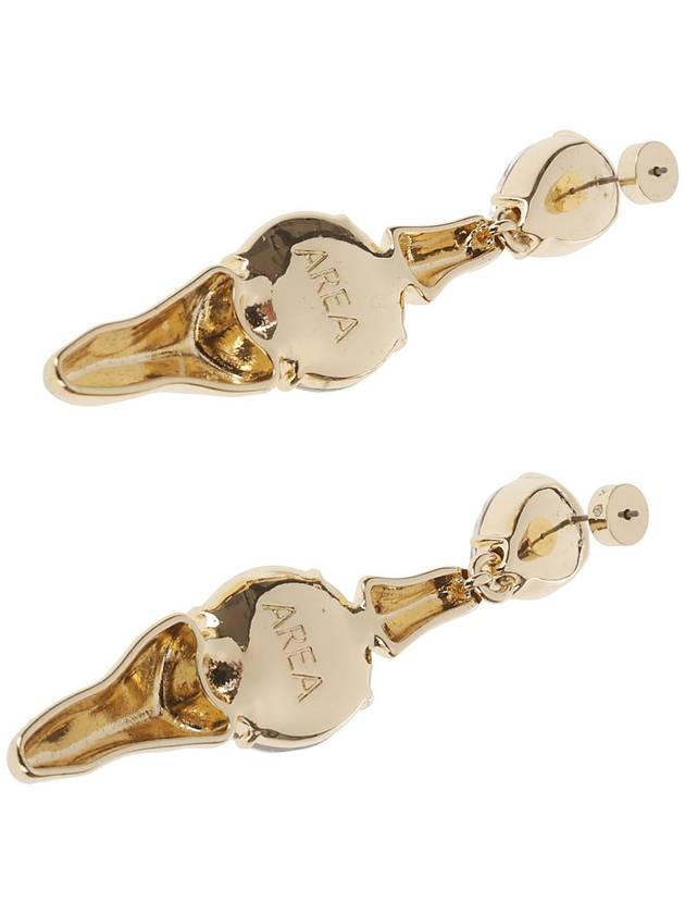 Area 본 드롭 장식 귀걸이 Area Bone Drop Embellished Earrings