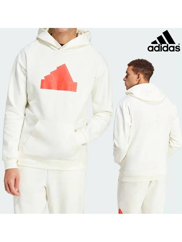 아디다스 후드티 퓨추라 아이콘 로고 탑 후디 오프화이트