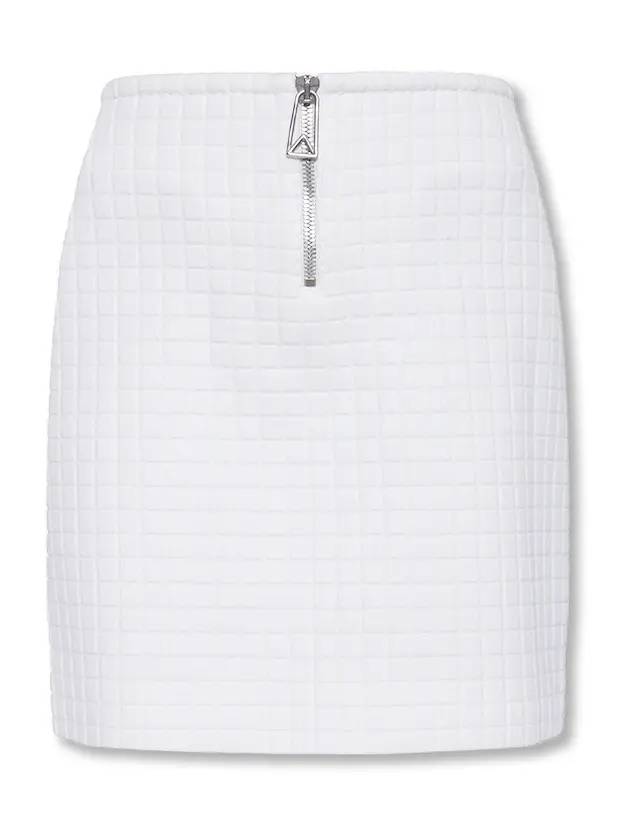 보테가베네타 여성 마틀라세 스커트 화이트