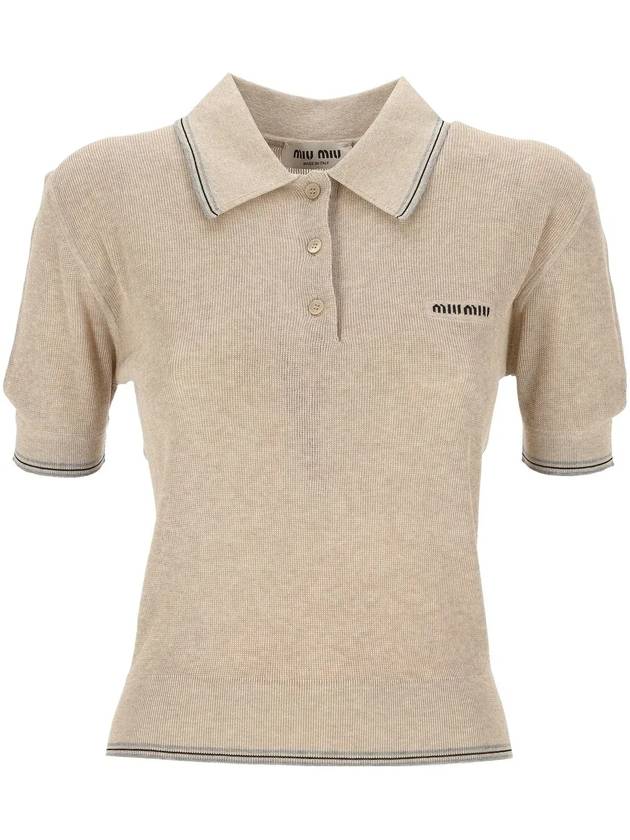 Miu Miu 반팔 니트 폴로셔츠 MML956SOOO16OP_F0036