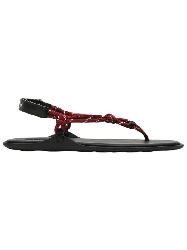 미우미우 리비에르 코드 레더 샌들 레드