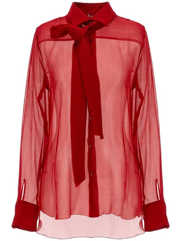 Ermanno Scervino 세미 시어 보우 셔츠 D432K714QEL_91557