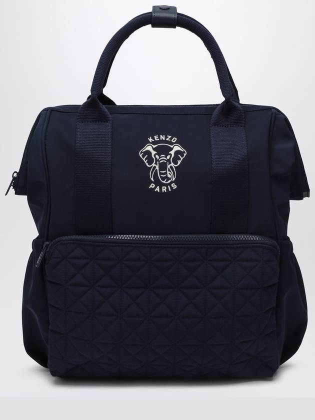 KENZO Navy blue diaper bag with logo
