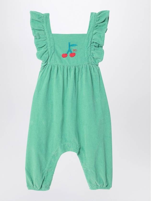 Bobo Choses Green corduroy sleepsuit