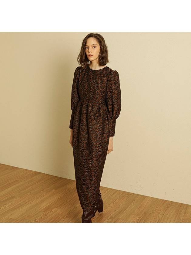 티나블러썸 샤갈 롱 원피스 브라운