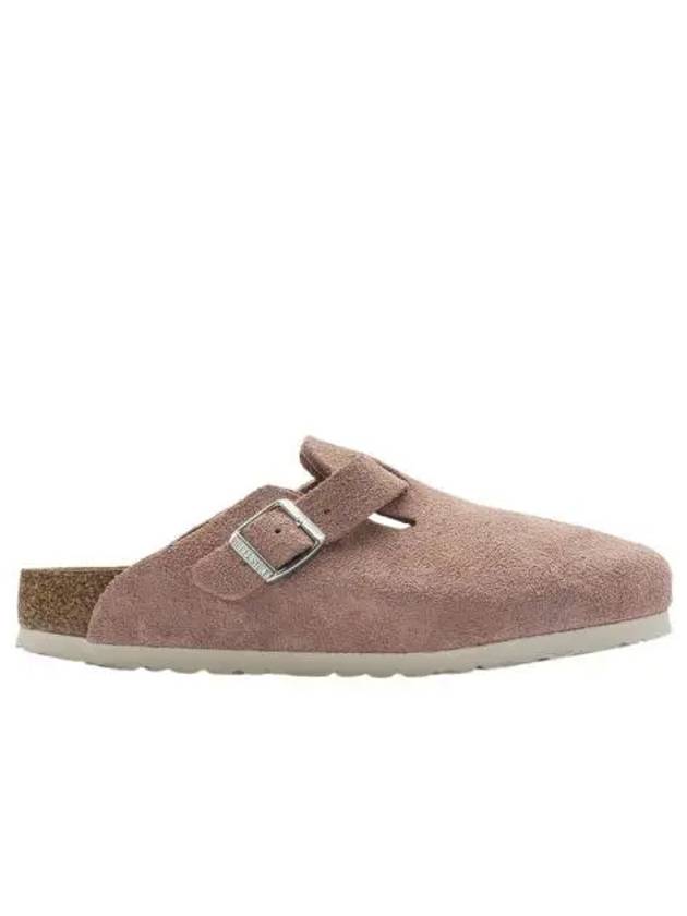 W 버켄스탁 보스턴 소프트 풋베드 스웨이드 레더 핑크 클레이 내로우 W Birkenstock Boston Soft Footbed Suede Leather Pink Clay Narrow