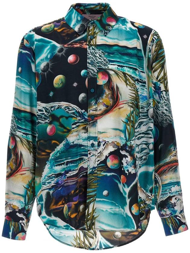 MARTINE ROSE Viscose shirt 401WS06409GRN