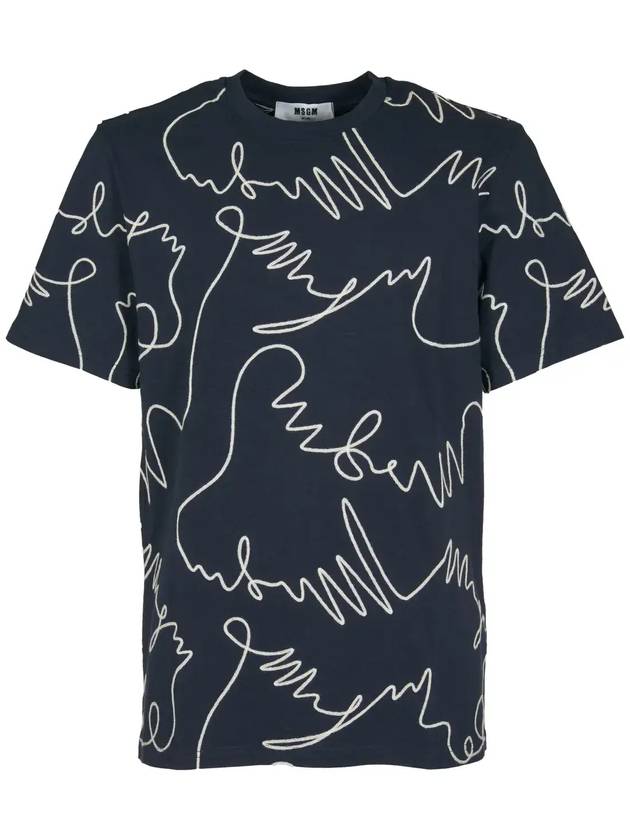 MSGM 로고 자수 저지 티셔츠 3840MM93257096_89
