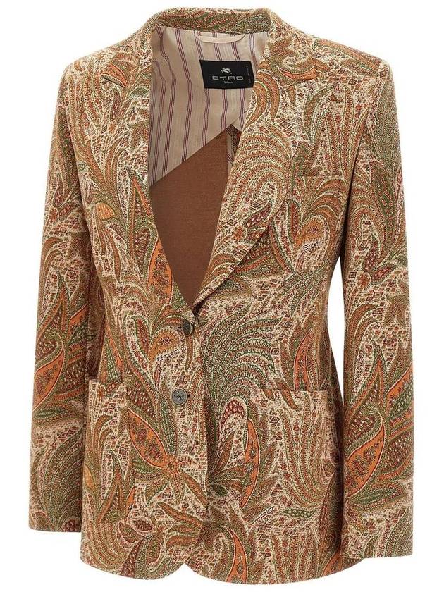 에트로 싱글브레스트 페이즐리 자카드 재킷