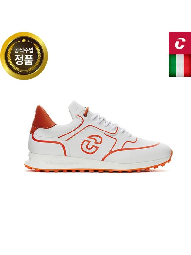 [공식] [두카델코스마] 이탈리아 수제 골프화 FLYER JL3 WHITE ORANGE