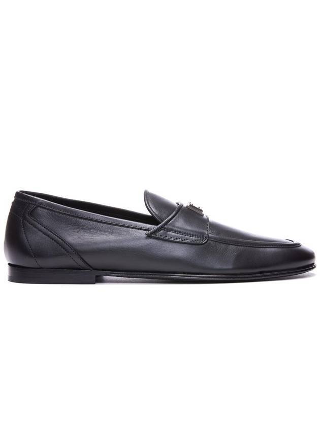 돌체앤가바나 남성 아리오스토 레더 로퍼 블랙