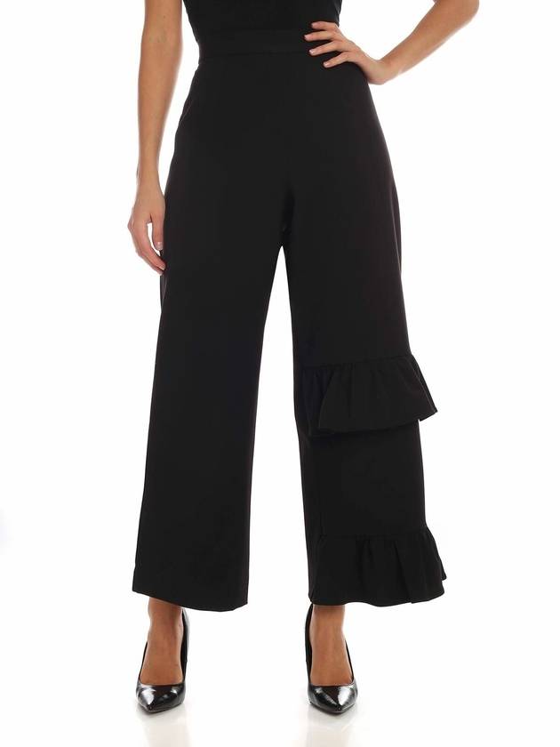 Vivetta Black trousers with flounces