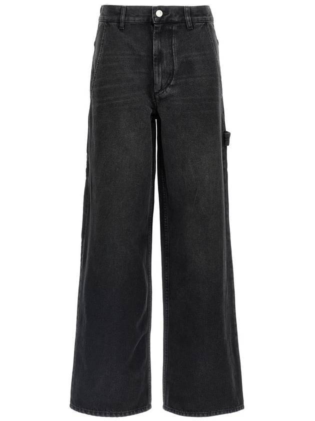 이자벨마랑 에뚜왈 솔레네 카고 와이드 진 블랙