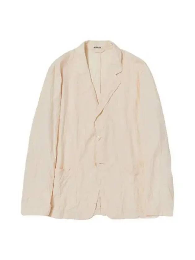 오라리 링클 워시드 핀스 트윌 자켓 핑크 베이지 Auralee Wrinkled Washed Finx Twill Jacket pink Beige