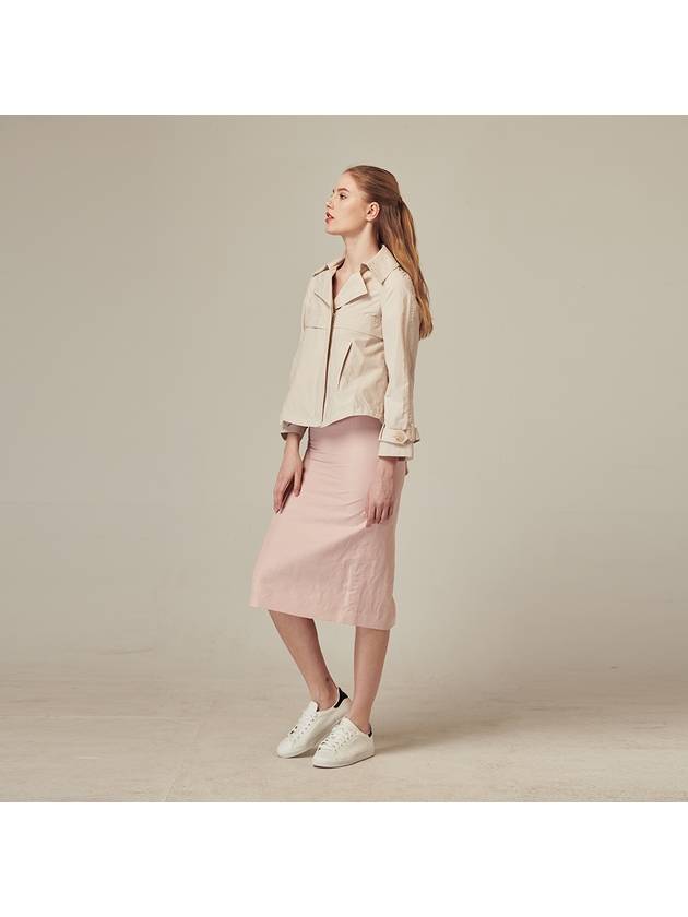 RS9seoul 슬릿 미디 H라인 린넨 스커트