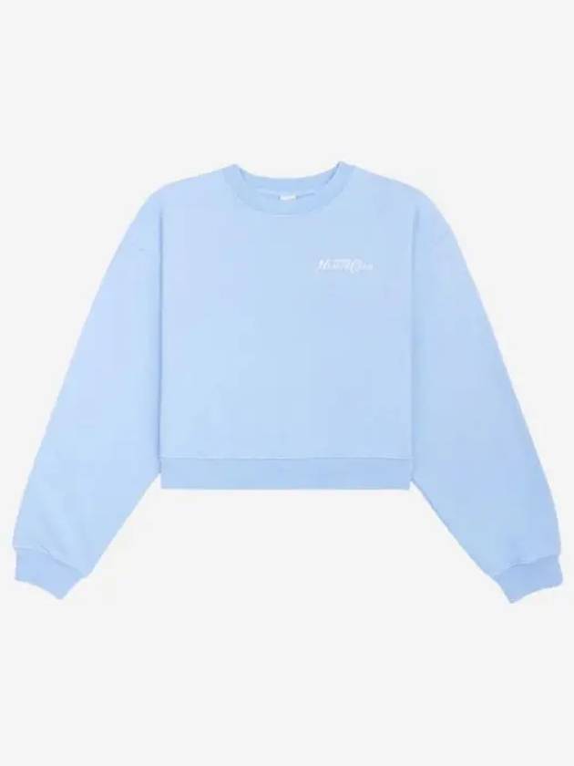 W 스포티 앤 리치 리졸리 크롭 크루넥 하이드레인저 W Sporty & Rich Rizzoli Cropped Crewneck Hydrangea