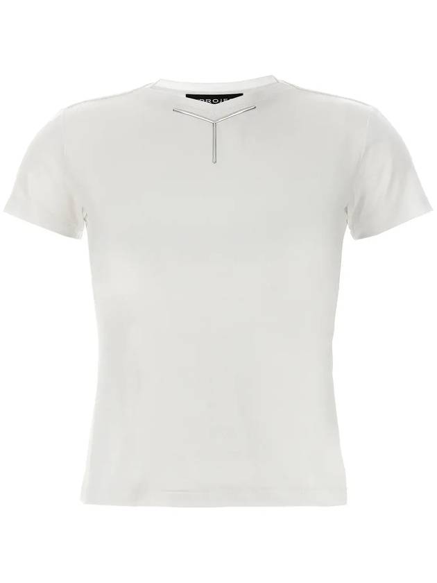 Y Project Y 디테일 크루넥 티셔츠 104TO004_OPTICWHITE