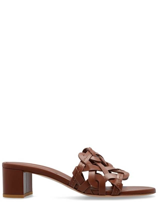 Gianvito Rossi Amalfi 인터우븐 스트랩 뮬