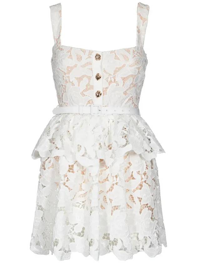 셀프 포트레이트 레이스 티어드 미니 드레스 SS25113S_C