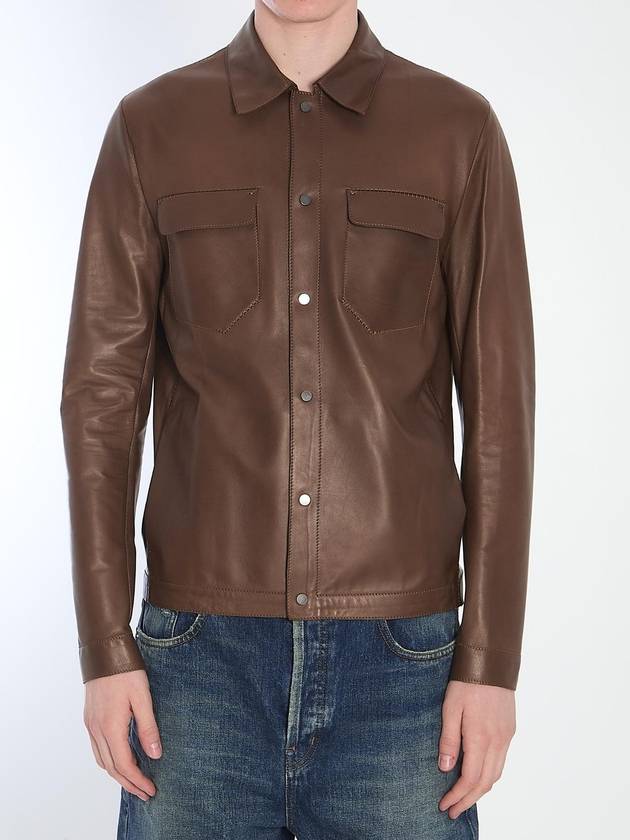 살바토레 산토로 Leather jacket 44534COOKIE