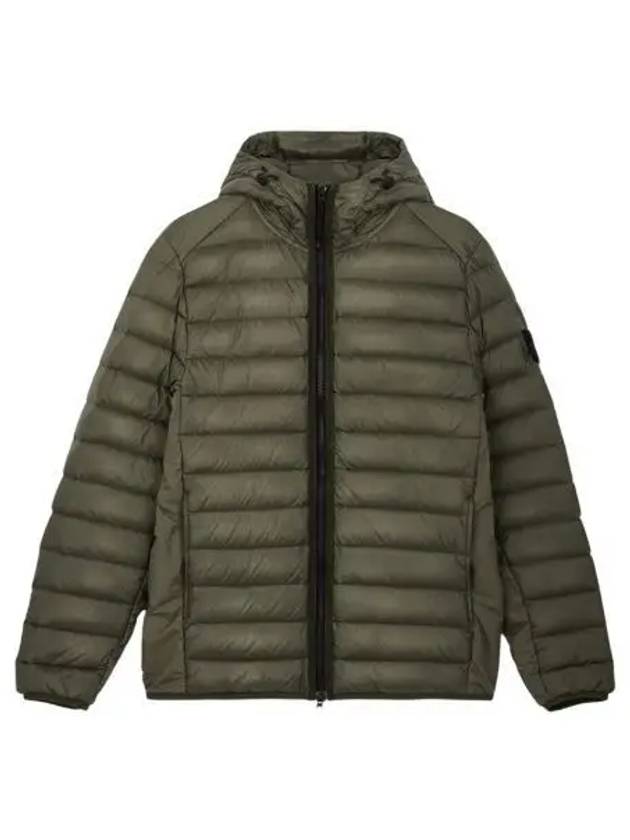 스톤 아일랜드 40324 룸 우븐 챔버스 리사이클드 나일론 다운 TC 라이트 후드 다운 자켓 머스크 그린 24FW Stone Island 40324 Loom Woven Chambers Recycled Nylon Down TC Light Hooded Down Jacket Musk Green 24FW