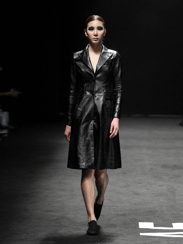 ICONOGRAPHY_MOONKYOUNGLAE _ Leather Dress single JK BK