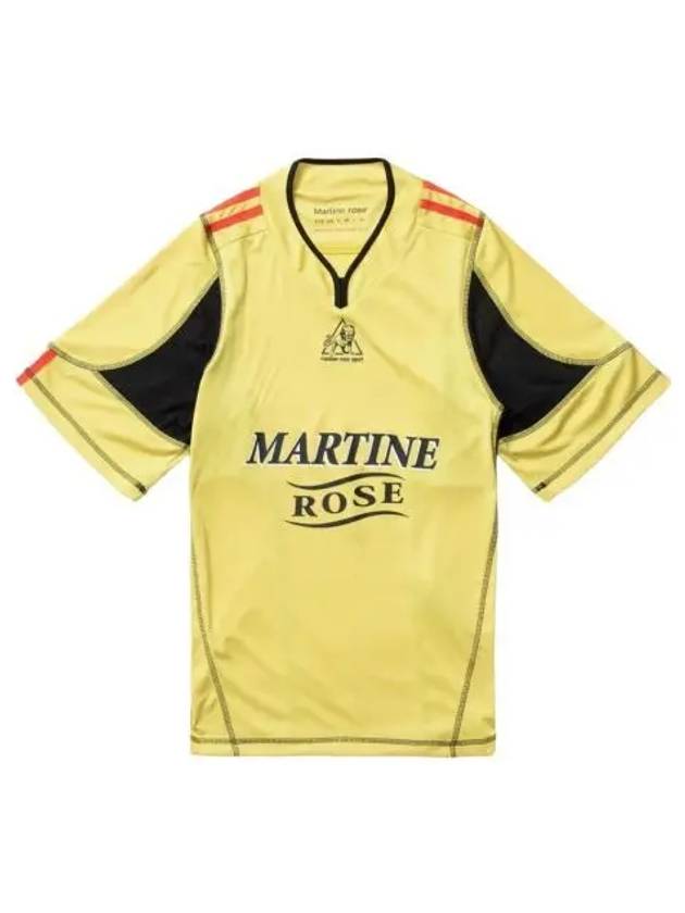 마틴 로즈 슈렁큰 풋볼 탑 옐로우 블랙 Martine Rose Shrunken Football Top Yellow Black