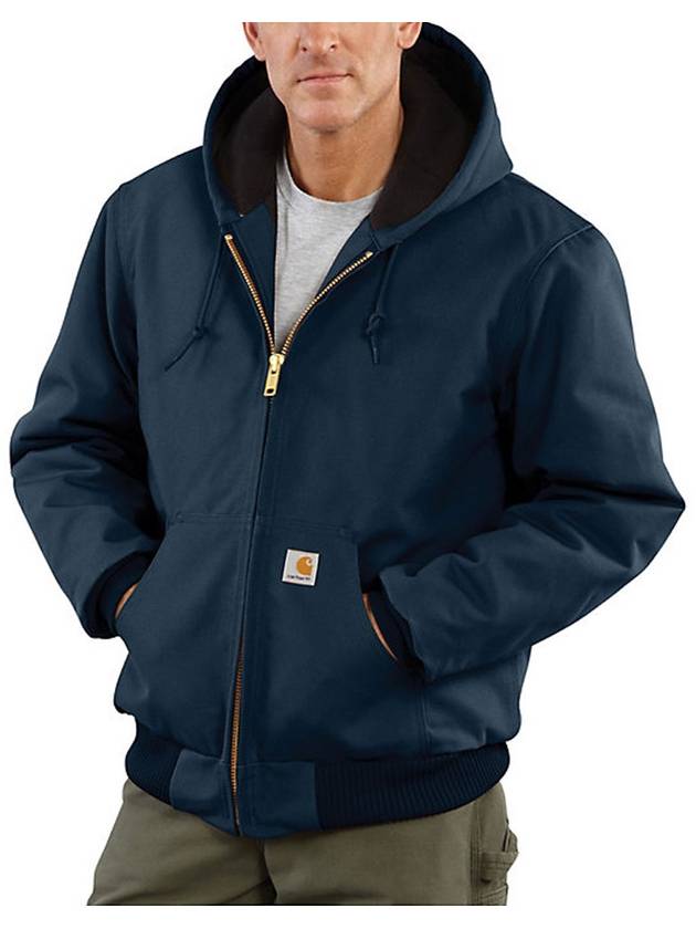 칼하트 남성 퀼팅 플란넬 라인드덕 액티브 자켓 J140 후드 집업 후디 재킷 Dark Navy