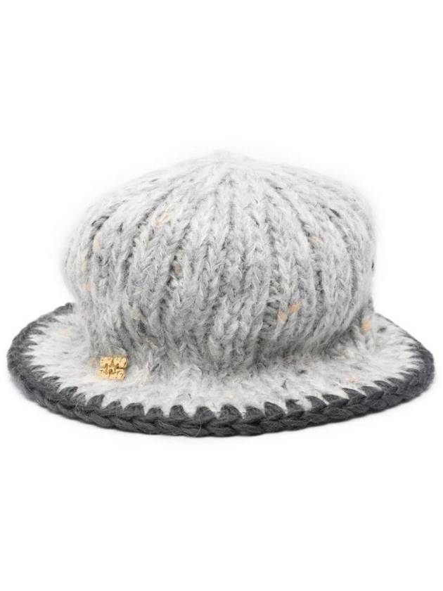 가니 청키 골지 버킷햇 그레이