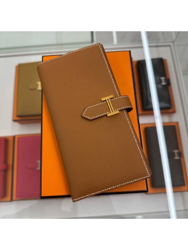 에르메스 베안 장지갑 골드 금장 앱송