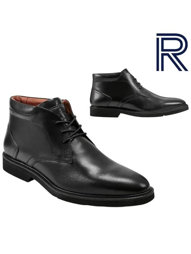 락포트 운동화 플린 레이스업 아몬드 부츠 블랙