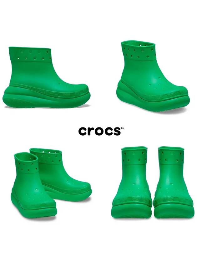 크록스 크러시 부트 레인 부츠 장화 그린