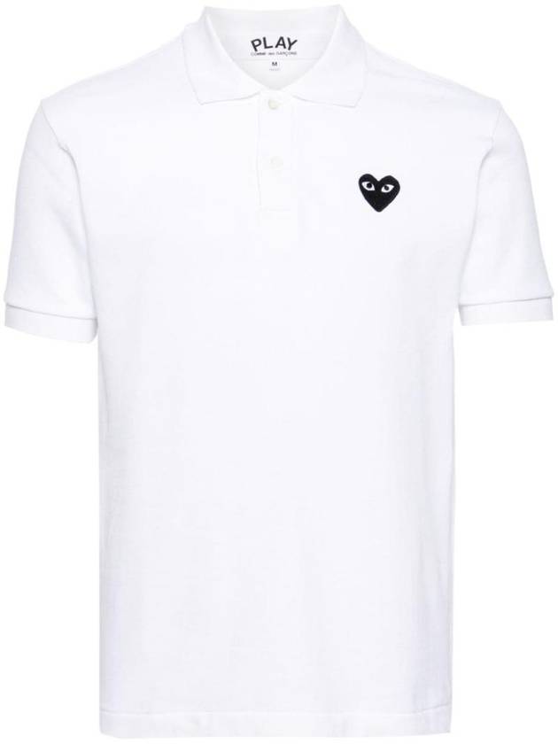 꼼데가르송 남성 BLACK HEART COTTON POLO 셔츠 AXT0662