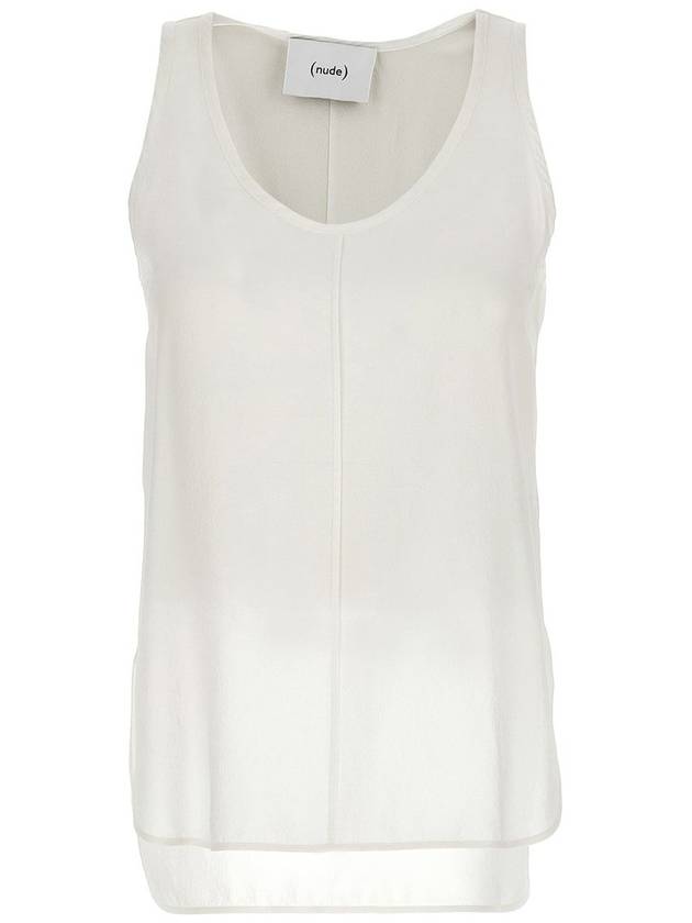 Nude - Puffed Sleeve Cotton Shirt Tops