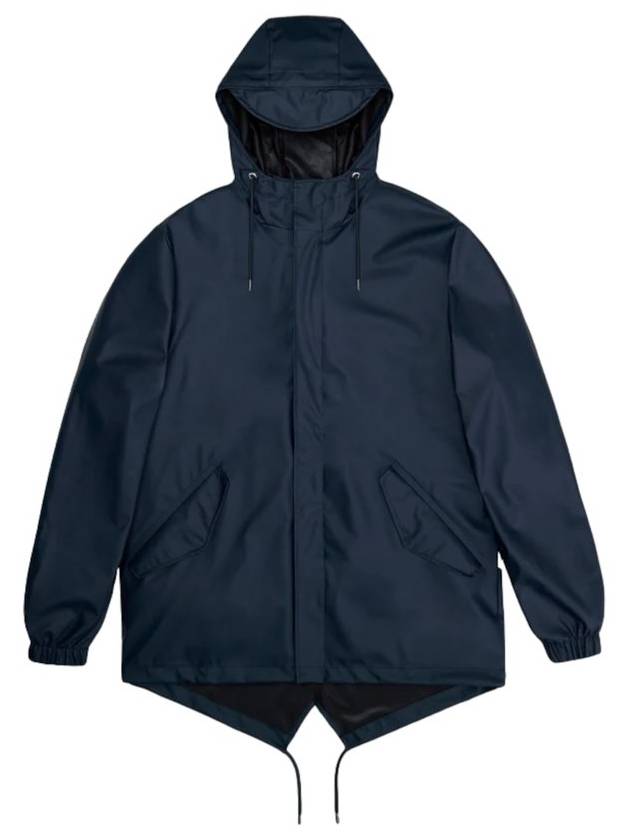 레인즈 피쉬테일 하이 넥 드로스트링 코트