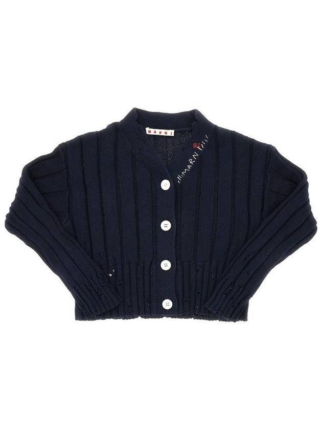 MARNI Distressed effect cotton cardigan