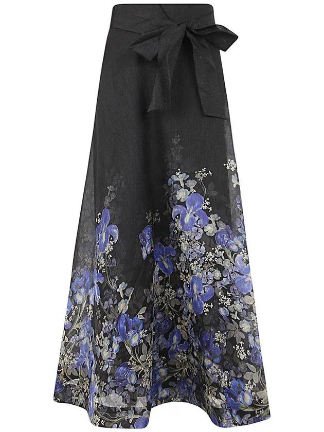 Zimmermann 리리컬 맥시 스커트 3881SF232_BLIRBBLUEIRISBLACK