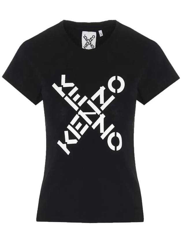 겐조 스포츠 로고 반팔 티셔츠 블랙