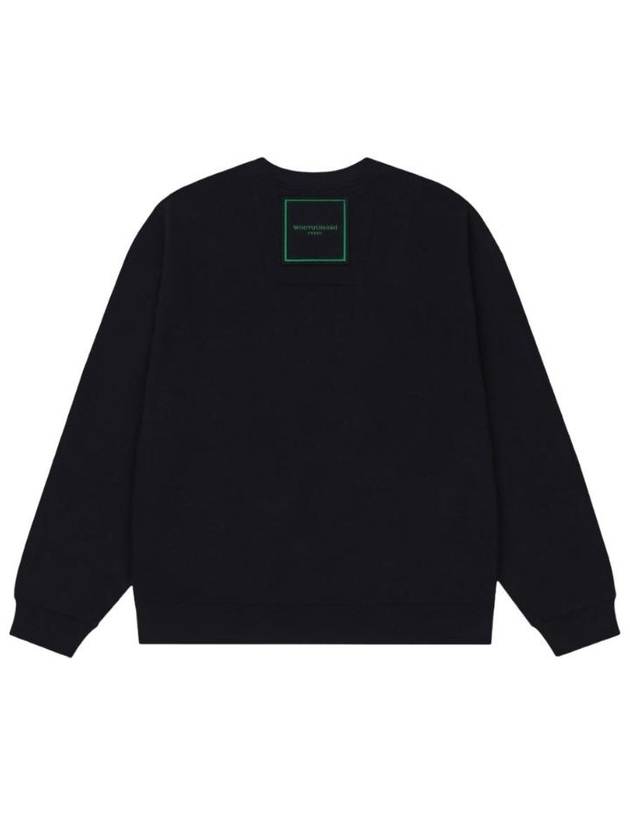 우영미 스퀘어 라벨 스웨트셔츠 블랙   22SS W221TS21720B