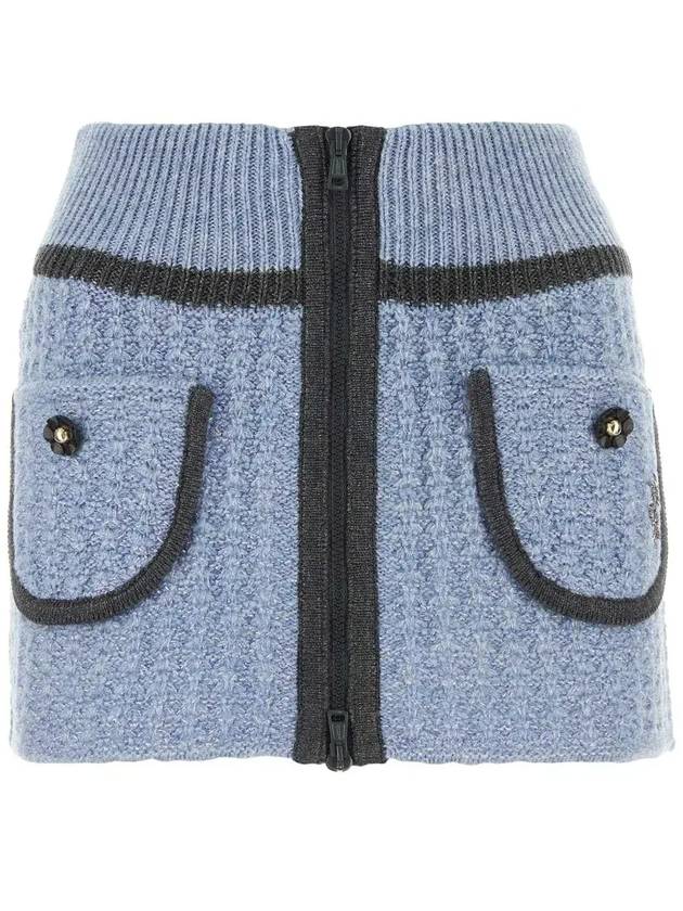 Cormio 집업 니트 미니 스커트 ANNA_BLUEPERVINCA