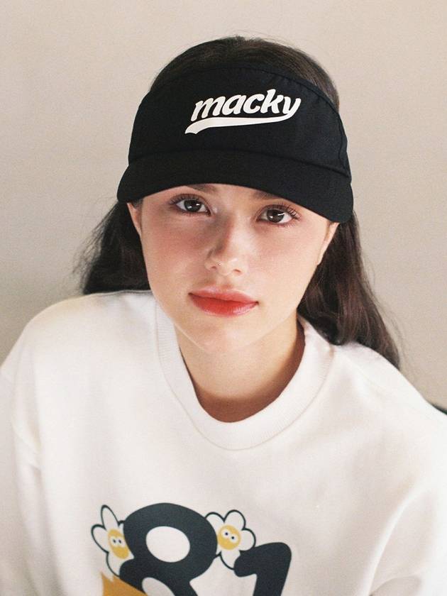 23FW 맥키 로고 선캡 바이저 플루아 선바이저 블랙 MCFW23SC 1BK