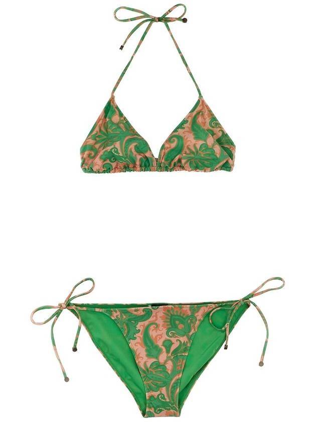 에트로 페이즐리 프린트 비키니 그린