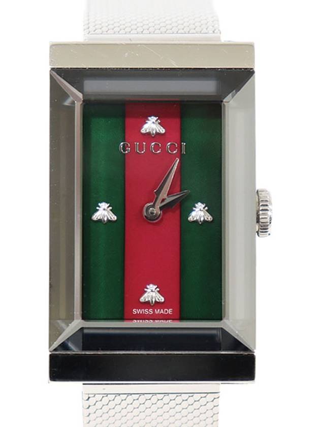 YA147401 559662 21MM 스틸 쿼츠 WEB 메쉬 G 프레임 여성 시계