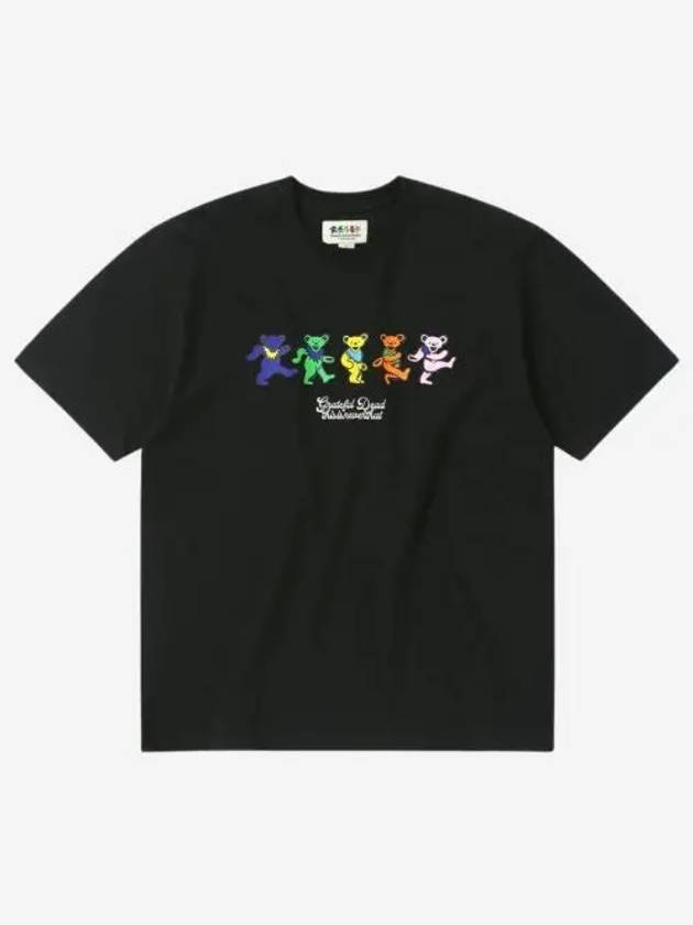 디스이즈네버댓 x 그레이트풀 데드 댄싱 베어 티셔츠 블랙 Thisisneverthat x Grateful Dead Dancing Bears T Shirt Black