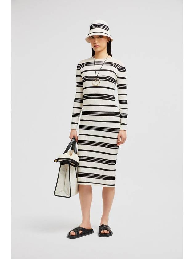 몽클레르 Striped Boucle Midi Dress K10939L00015M6334P90